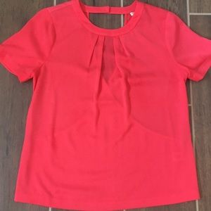 J. Crew Coral dress shirt with open back